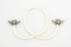 Two Bees 008 + Small pearls - Plateado