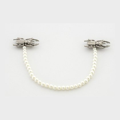 Two Maculi 007 + Small Pearls - Plateado
