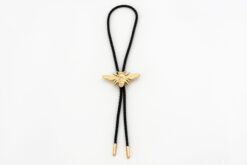 One Bee 003 + Leather Bolo Tie - Dorado