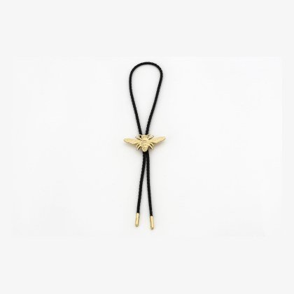 One Bee 003 + Leather Bolo Tie - Dorado